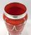 Czechoslovakia Art Deco Cased Red Glass Vase With Silver Overlay