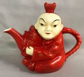 Czechoslovakia Figural Porcelain Teapot