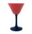 Czechoslovakian Art Deco Red and Black Cased Glass Cocktail Glasses
