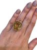 Vintage 23.54ct Citrine Solitaire 10kt Ring