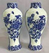 Delft Vases, Unmarked, 19th Century