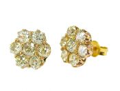 Diamond Rosette Earrings