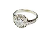 Modern Diamond Halo Ring