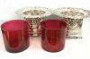 Early 20th Century Cranberry Lined Bottle Coolers