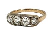 Edwardian 4 Diamond Ring