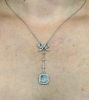 Edwardian Aquamarine and Diamond Necklace