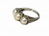 Edwardian Cultured Pearl and Diamond Ring