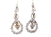 Edwardian Diamond Chandelier Earrings