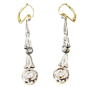 Edwardian Diamond Drop Earrings