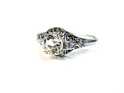 Edwardian .80ct Diamond Platinum Ring