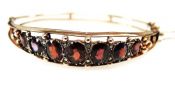 Edwardian Garnet and Diamond Bracelet
