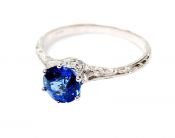 Edwardian Inspired Sapphire Solitaire Ring