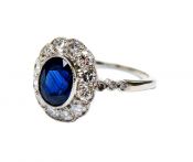 Edwardian Inspired Sapphire and Diamond Ring