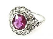 Edwardian 2.82 ct Ruby and Diamond Ring