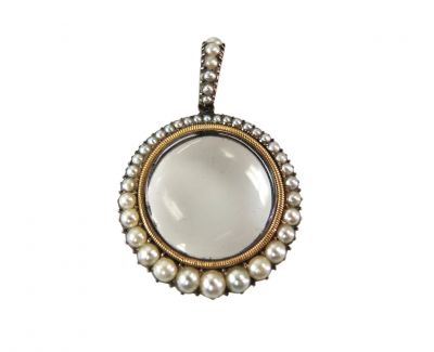 Edwardian Seed Pearl Locket Pendant