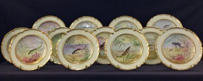 Edwardian Copeland Spode Fish Service For 12