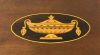 Edwardian Era Oval Mahogany Tray with Satinwood Inlay and Brass Handles