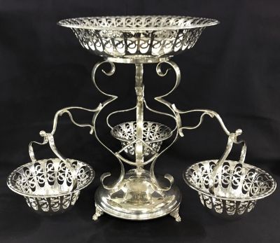 Edwardian Era Silver Plate Epergne