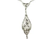 Edwardian Diamond Pendant Necklace
