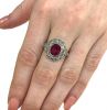 Edwardian 2.82 ct Ruby and Diamond Engagement Ring