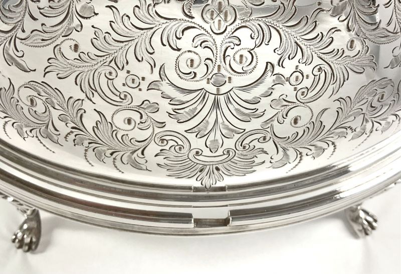 Antique Silver Plate, Sheffield Silver Plate, Rolling Dessert Stand