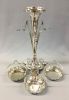 Edwardian Silver Plate Epergne with Three Hanging Baskets