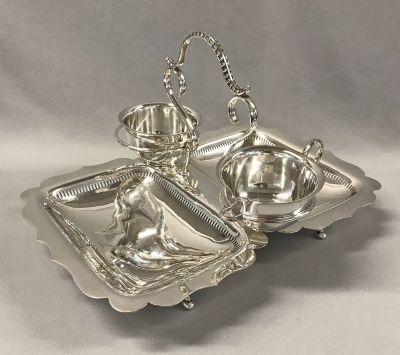 Edwardian Silver Plate Strawberry Basket, English circa 1910