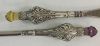 Edwardian Sterling Handled Thistle Design Shoehorn & Button Hook
