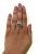Vintage Emerald and Diamond Toi et Moi Cluster Ring