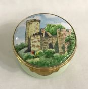 Enamel Box Commemorating Warwick Castle