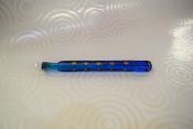 Enamel Decorated Blue Glass Scent Bottle