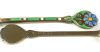Enamelled English Sterling Silver Coffee Spoons