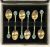 Enamelled English Sterling Silver Coffee Spoons