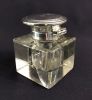 English Art Deco Silver Plate Double Inkwell & Stand