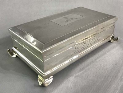 English Art Deco Sterling Silver Box