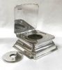 English Art Deco Sterling Silver Inkwell, By Silversmiths Carrington