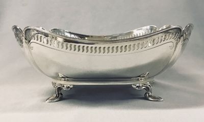 English Sterling Silver Footed Basket, Sheffield 1922