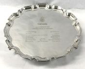 English Sterling Silver Footed Salver with Canadian Provenance