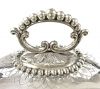 English Victorian Silver Plate Meat Dome With Well and Tree Platter