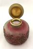 European Acid Etched Cameo Glass Inkwell, circa 1890