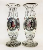 Fachschule Steinschönau Hand Enamelled Glass Vases