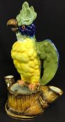 Faience Parrot Figure, French, Late 19th Century
