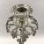 Figural Silvered Metal Garniture Candlesticks