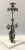 Figural Silvered Metal Garniture Candlesticks