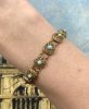 Vintage Filigree Turquoise Bracelet in 14kt Yellow Gold