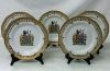 Five Royal Copenhagen Hand Painted Family Crest Plates