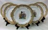 Five Royal Copenhagen Hand Painted Family Crest Plates