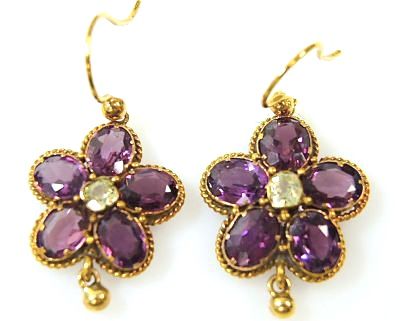 Floral Tourmaline Earrings
