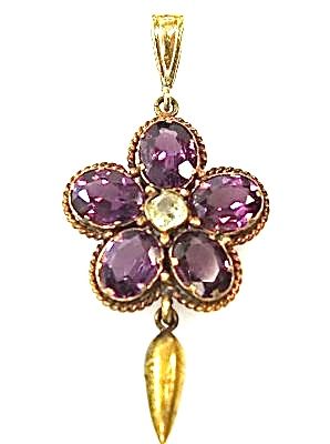 Floral Tourmaline Pendant