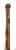 Folk Art Carved Hardwood Walking Stick